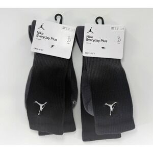 Nike Jordan Jumpman Black Grey Gradient 2 Pairs Socks HJ2446 010 Mens Large 8-12